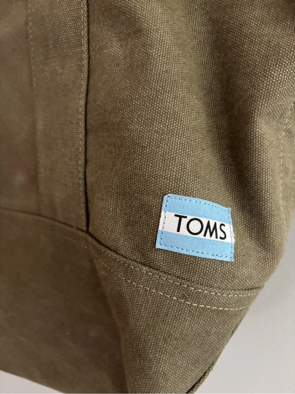 Toms large cotton canvas tote bag